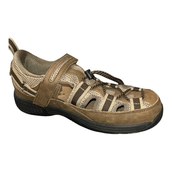 Orthofeet Clearwater Men’s Leather Closed Toe Sandals Brown Size 8.5 - Picture 5 of 16